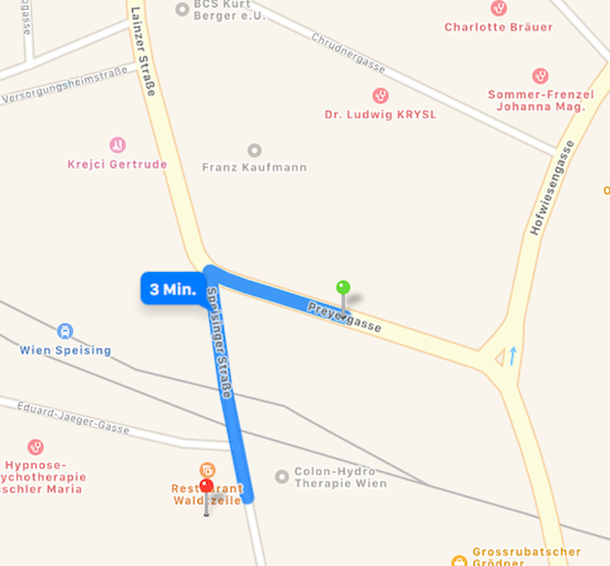 60 - Station Preyergasse Übersichtsplan Speisinger Straße 4
