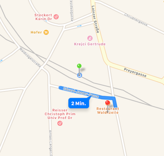 S80 - Bahnhof Speisung Übersichtsplan Speisinger Straße 4
